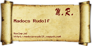Madocs Rudolf névjegykártya